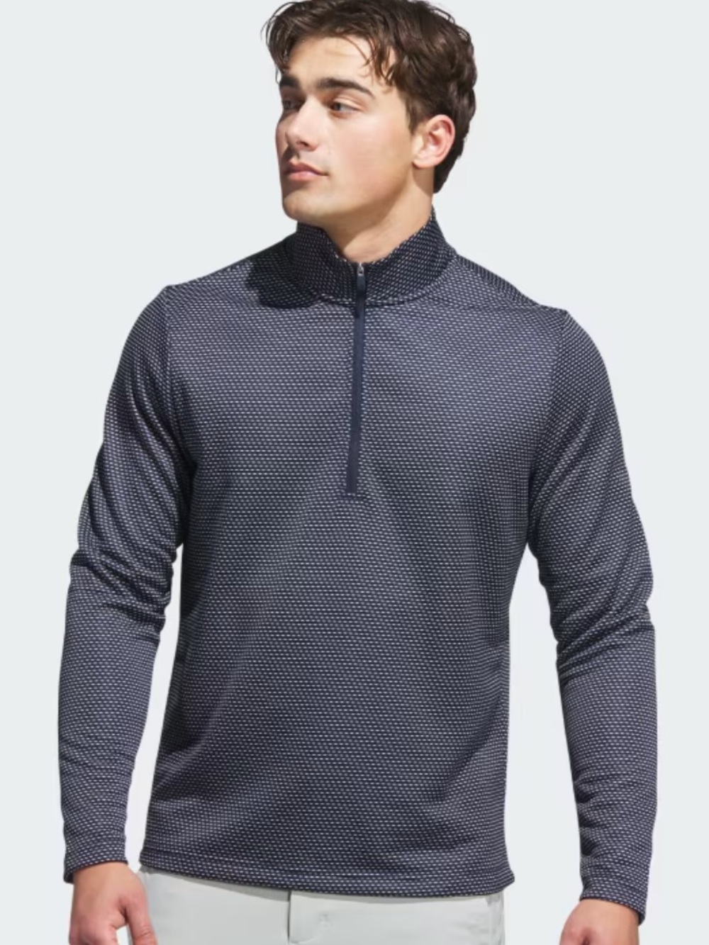 NEW ADIDAS PERFORMANCE PRINTED QUARTER-ZIP SIZE: L